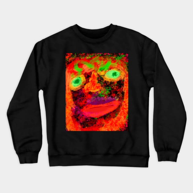 Trippy face Crewneck Sweatshirt by Joelartdesigns